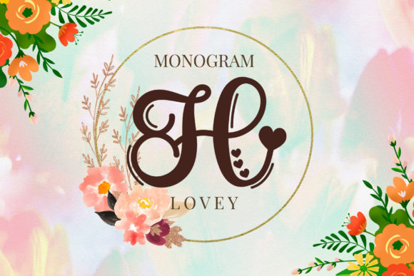 Lovey Monogram Font: A Touch of Elegance in Handwritten Design