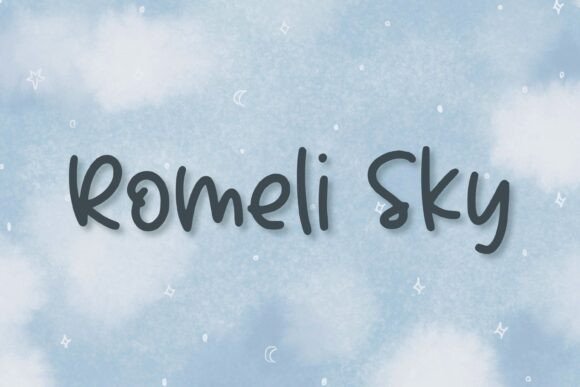 Romeli Sky Font: A Whimsical Handwriting-Inspired Design