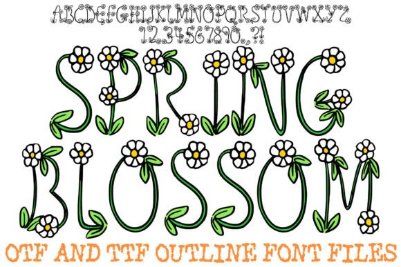 Spring Blossom Font: A Floral Touch for Creative Expression