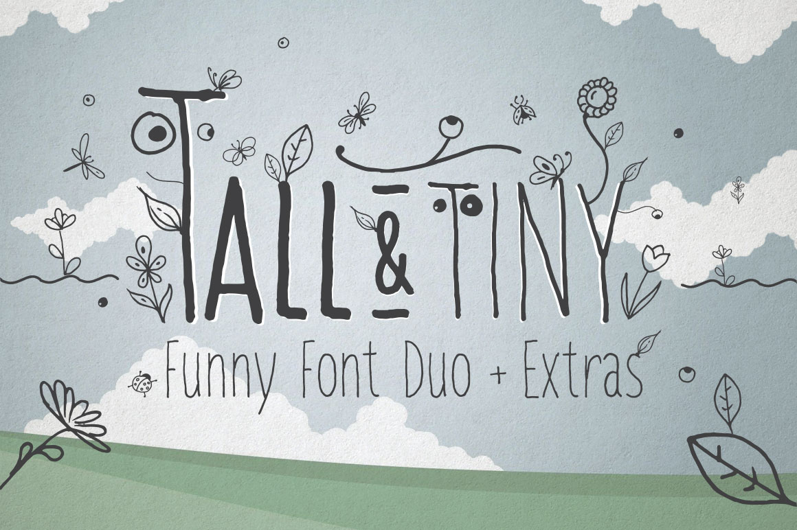 Tall Tiny Font Duo: A Playful Pair for Creative Expression
